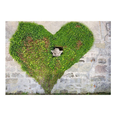 Esabel Brick Wall and Heart Wall Mural