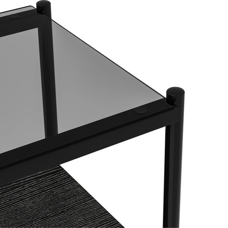 2 tables de bout pour le salon, verre trempé gris et L 19,1 po x l 15,51 po H 20,71 po, capacité de charge de 110 lb, surface lisse et table de 2, mobilier de pièce, apparence élégante