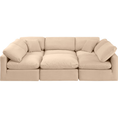 Itala Velvet U-Shaped Sectional Reversible