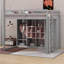  Lit mezzanine en bois avec garde-robe, tablettes de rangement et armoire-116489206-116489208