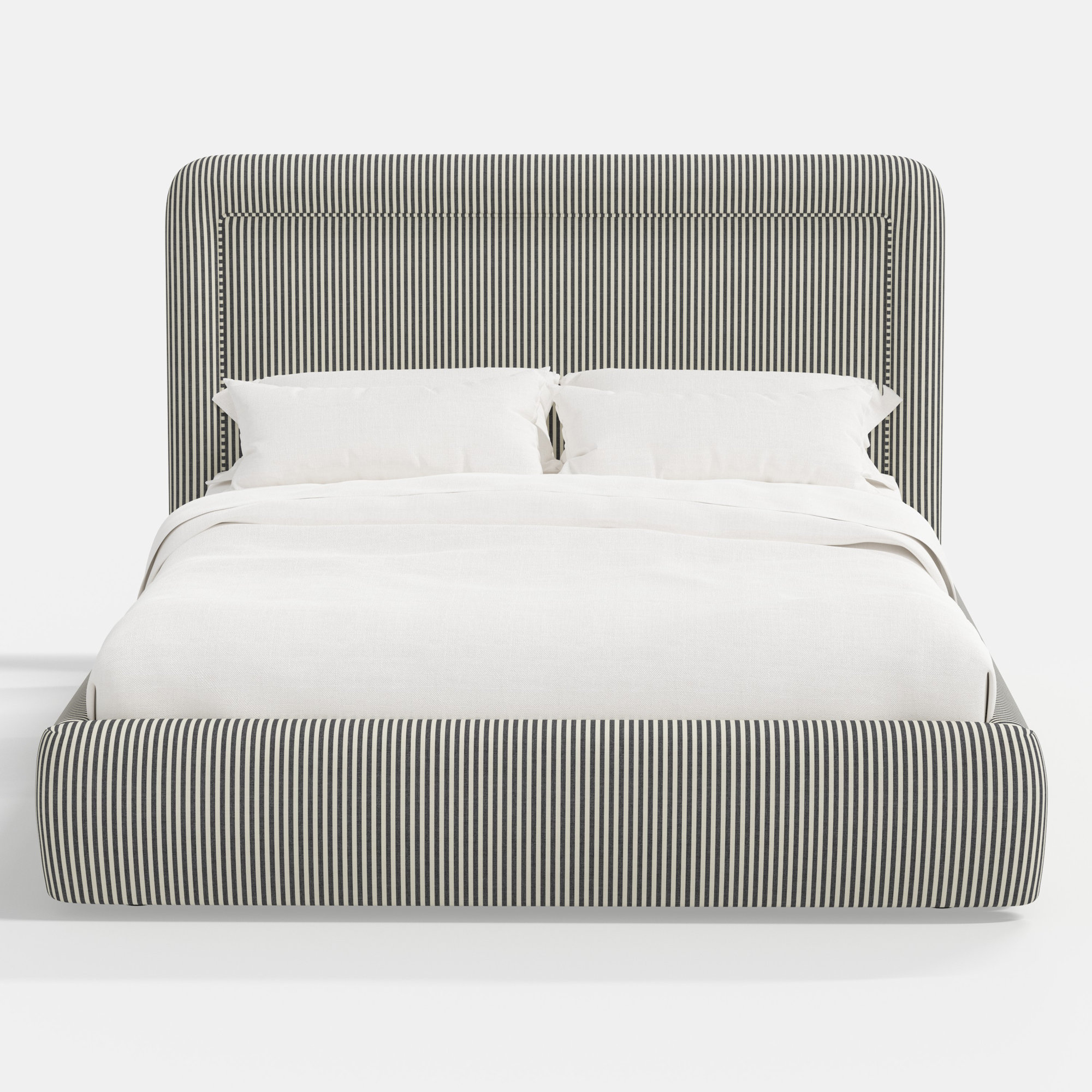 Stoffer Home x Cloth and Co. Marisa Bed, Jane Stripe Carbon, Queen