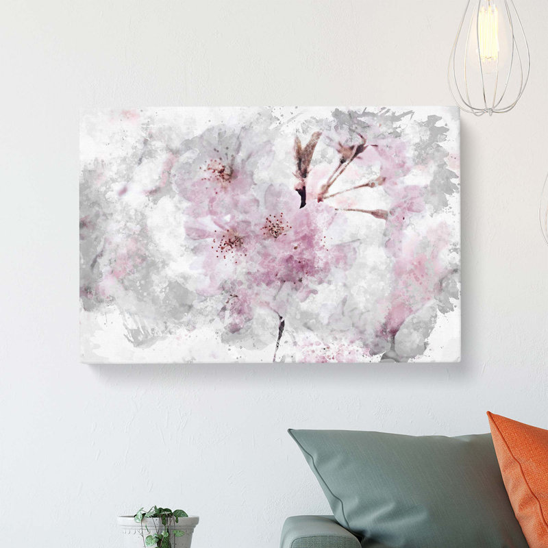 A Pretty Pink Cherry Blossom Tree - Wrapped Canvas, 35.6 cm H x 50.8 cm W