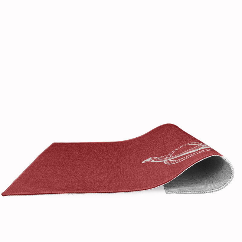 Tapis tissé à plat rouge / blanc Nautical Nights, Rectangle 1 pi 6 po x 2 pi 6 po