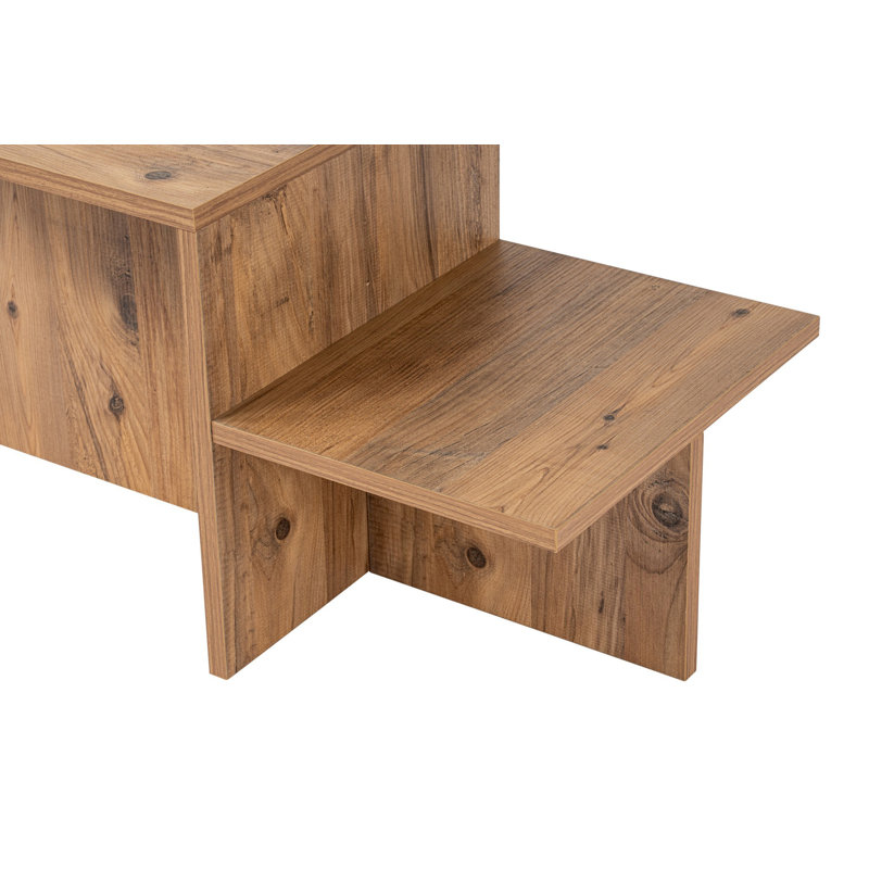 Table basse moderne Chrisina, pin atlantique, 31,5 x 15,7 x 15,7 pouces | 100% panneau de particules enduit de mélamine, épaisseur: 0,7 pouce | Conception élégante et fonctionnelle pour le salon, durable et facile à nettoyer