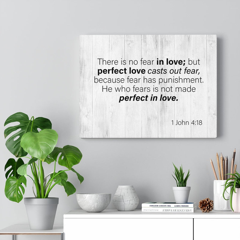 No Fear In Love 1 - Wrapped Canvas Print, 30cm H x 41cm W