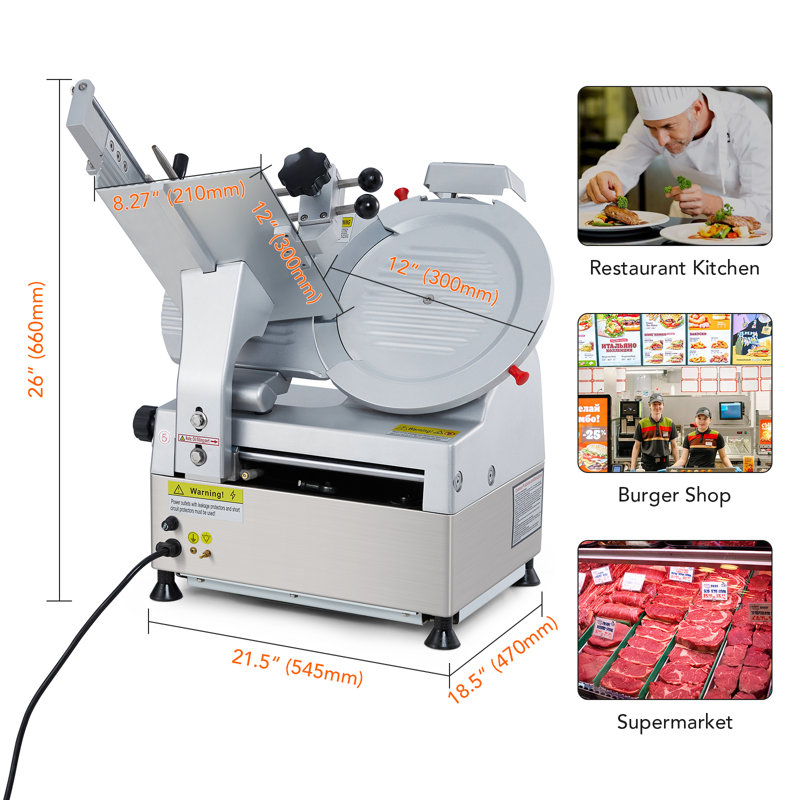 Yesurprise Metal Electric Meat Slicer