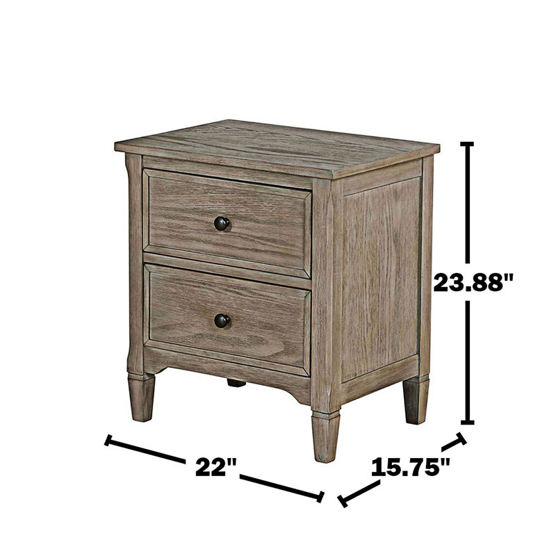 Table de chevet avec tiroirs