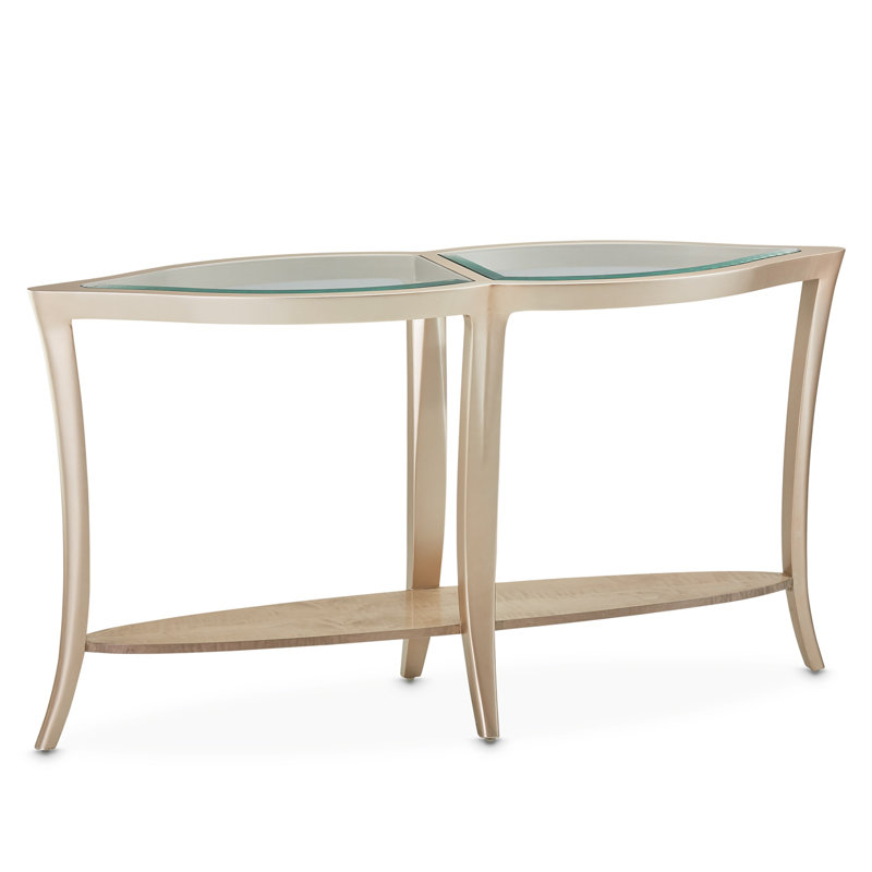 Malibu Crest 61'' W Glass Console Table