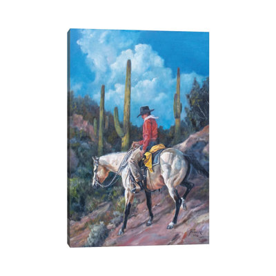 Saguaro Shortcut by Jan Perley - Wrapped Canvas Gallery-Wrapped Canvas Giclée