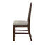 Ensemble de 2 chaises d'appoint à dossier gris et brun rustique