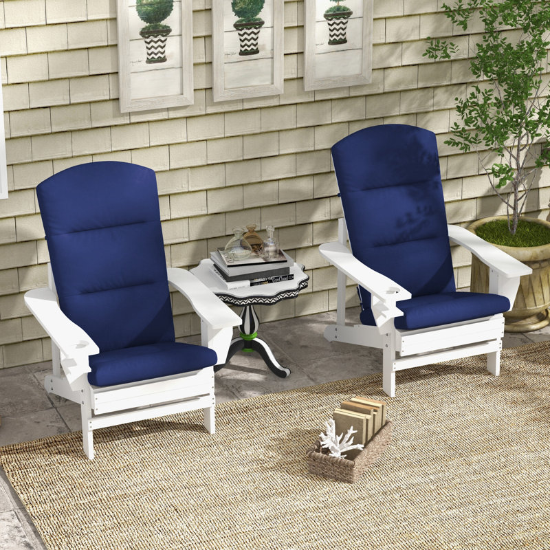 Outdoor 2'' Adirondack Chair Seat Cushion, Blue
