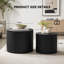 Ensemble de 2 tables basses gigognes avec pieds antidérapants et design moderne-278349923