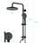 Matte Black Handheld Shower And Rainfall Head System - 3-setting , Adjustable Slide Bar, Corrosion Resistance, 1.8 Gpm Flow Rate, Easy Lime Scale Removal, Wall Mounted With 8" & Handheld, Scratch