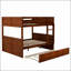 Lit superposé double au-dessus de double avec lit gigogne simple, structure en pin durable, conception compacte et peu encombrante pour les maisons modernes-320310930