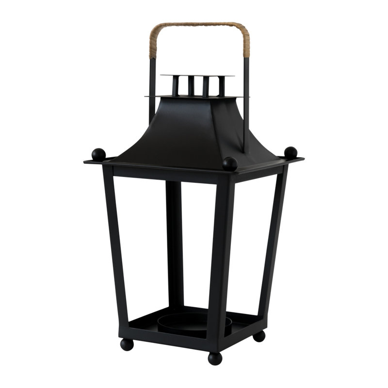 Porte-bougie de table en métal noir élégant