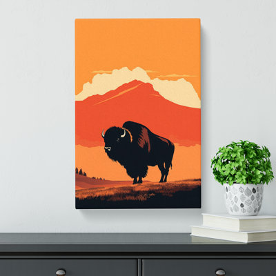 Bison Minimalism - No Frame Print