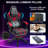 Inbox Zero Ergonomic Gaming Chair with Speakers RGB LED Lights and Massage-1861992257