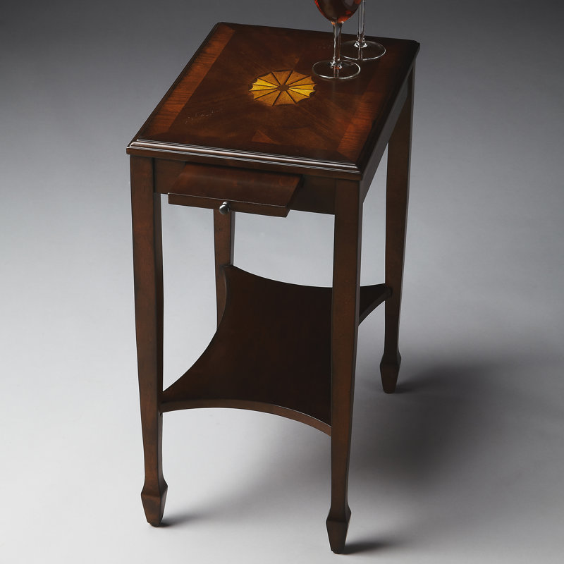 Sbordone End Table with Storage, Plantation Cherry