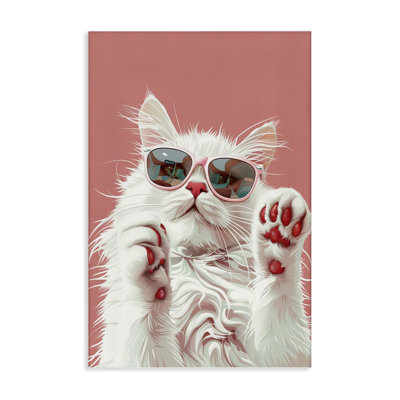 Glam Cat with Sunglasses Canvas, design by LSR Design Studio