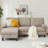 Marchel Upholstered L-Shaped Sectional with Ottoman Reversible-2102501054