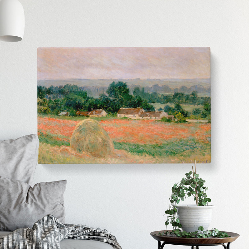 Haystack At Giverny by Claude Monet - Wrapped Canvas, 40cm H x 60cm W x 3cm D