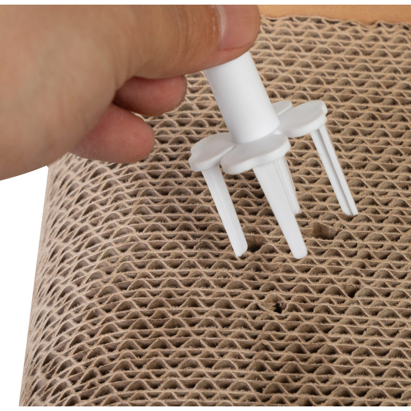 Lit à griffer réversible en carton 2-en-1 et coussin de grattage incurvé durable pour chats d'intérieur