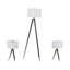 Metal,S,3,26,60"H,Table&Floor Tripod Lamps,Blk