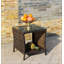 Rafiat 4 Legs Coffee Table with Storage,Outdoor End Table,Wicker Table
