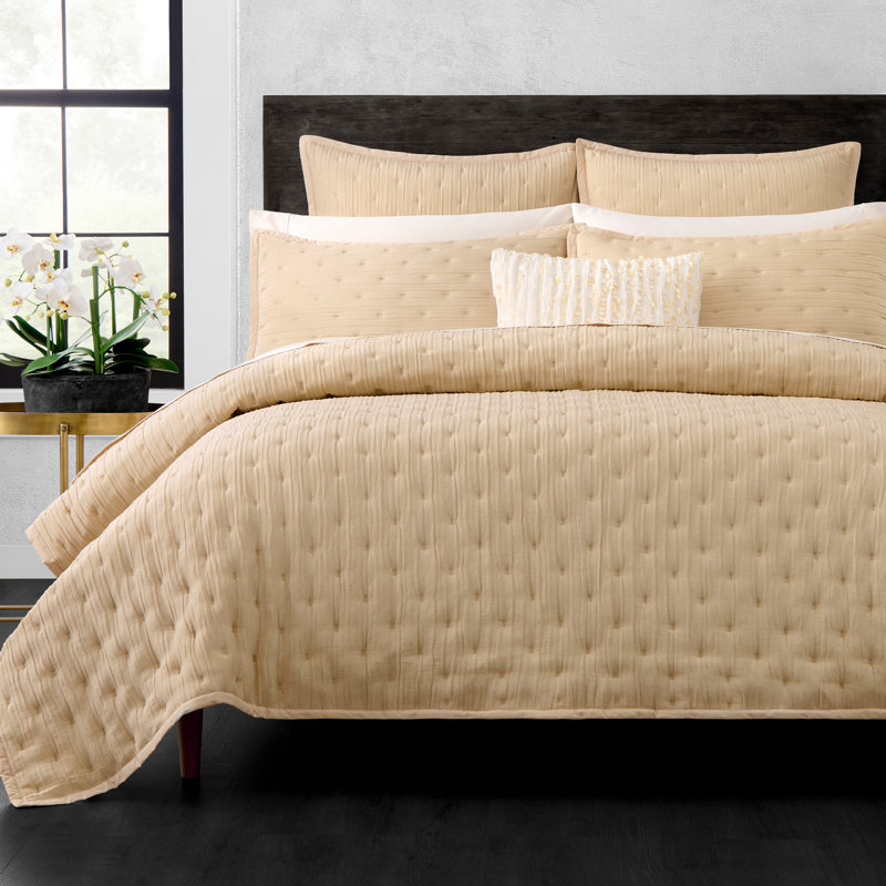 Meditate Linen Blend Sham, Full / Double, Gold