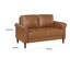 Causeuse Lo avec accoudoirs roulés, similicuir Mid-Century 57 po-114018807