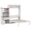 Grand lit escamotable avec armoire de rangement, support à vin, porte-verre, tiroirs, lit plateforme pliable avec bande DEL-1158070811