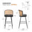 Tabouret rembourré Cane-107262893-107262892-124553568