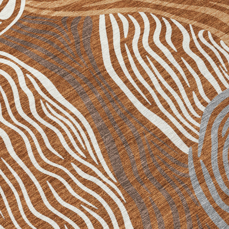 Tapis intérieur / extérieur lavable à la machine Chantille ACN2603, Paprika, 10 pi x 14 pi