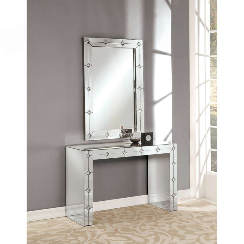 Console miroir et faux strass (assemblée)