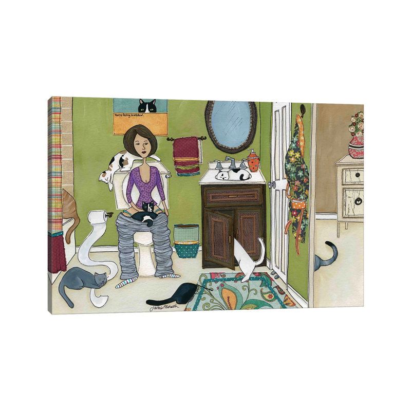 "Purdy Peez" par Jamie Morath, reproduction d'art sur toile tendue, H 12 po x l 18 po x 1,5 po