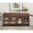 2 In 1 Multifunctional Sideboard Buffet Cabinets With 4 Glass Doors And 2 Drawers, Modern Sideboard Credenza With Metal Base, Coffee Bar Storage Cabinet For Living Room, Kitchen-1856058274