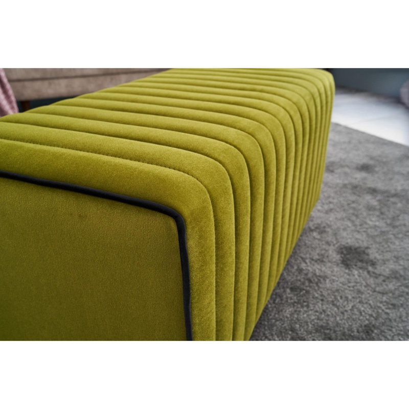 Repose-pieds rembourré rectangulaire Tekas Laylanii, Vert