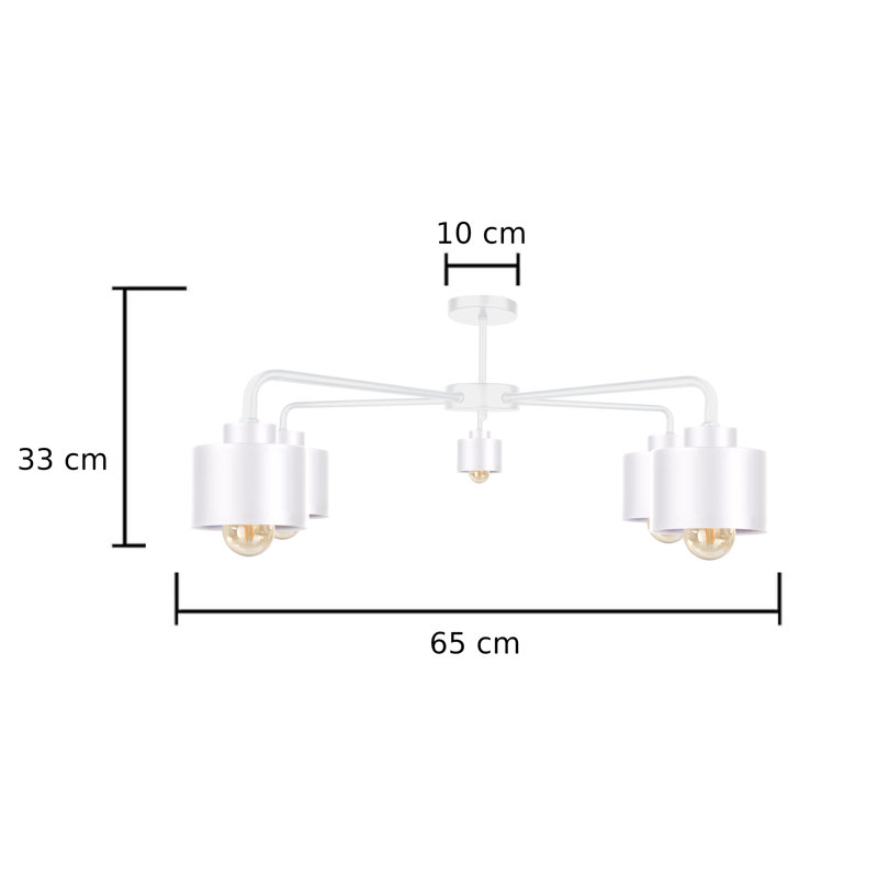 Joaquina Flush Mount, White, White