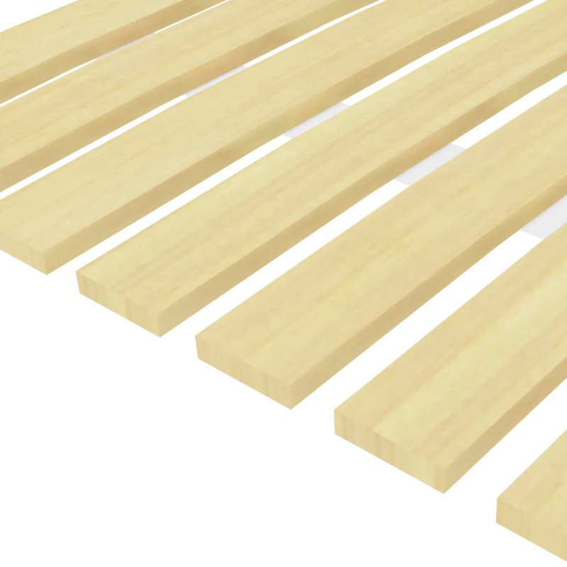 Base de lit à lattes vidaXL en bois de peuplier massif pliable, 35,4 po x 78,7 po