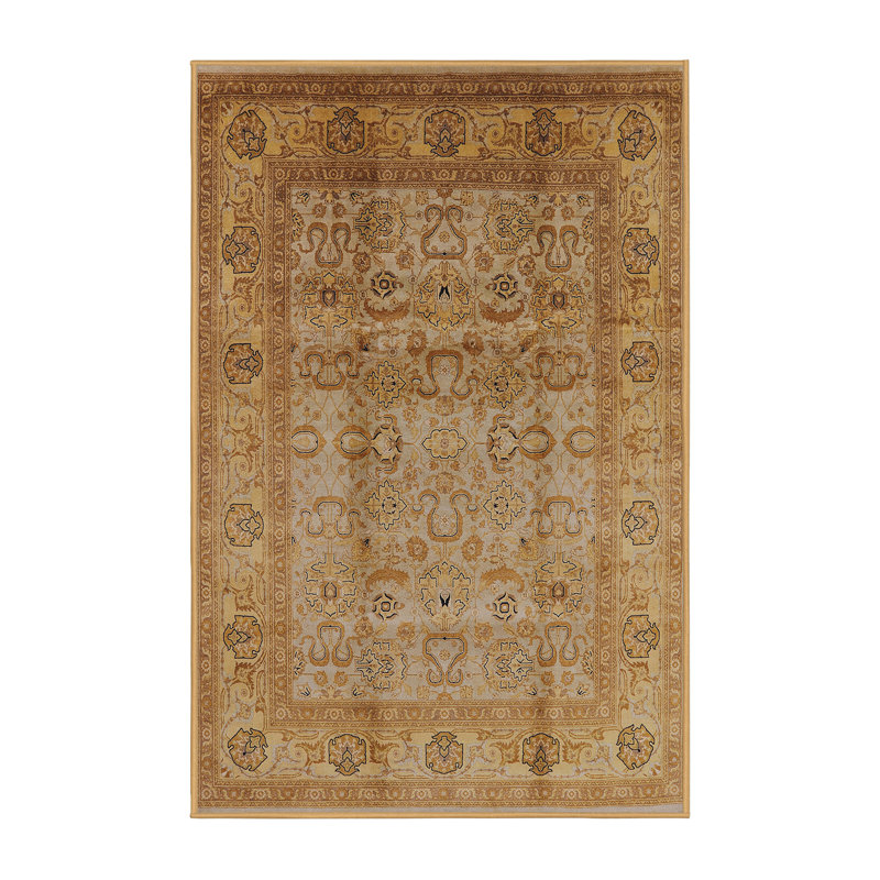 Tapis brun à motif oriental, Rectangle 7 pi x 10 pi