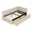 Modern Style L Shape Corner Bed, Linen Upholstered  Daybed  With Two Storage Drawers-1941418512