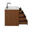 Bexley 36" Wall Mounted Single Bathroom Vanity with Quartz Top
