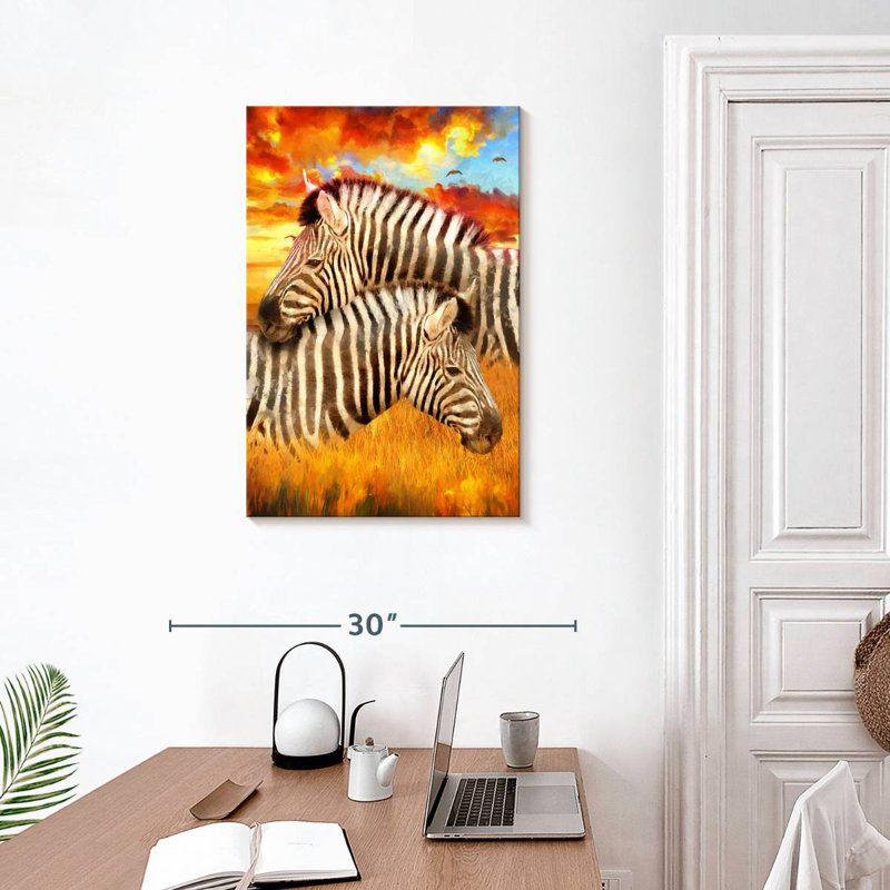 Brampt Snuggling Zebras, 30" H x 20" W