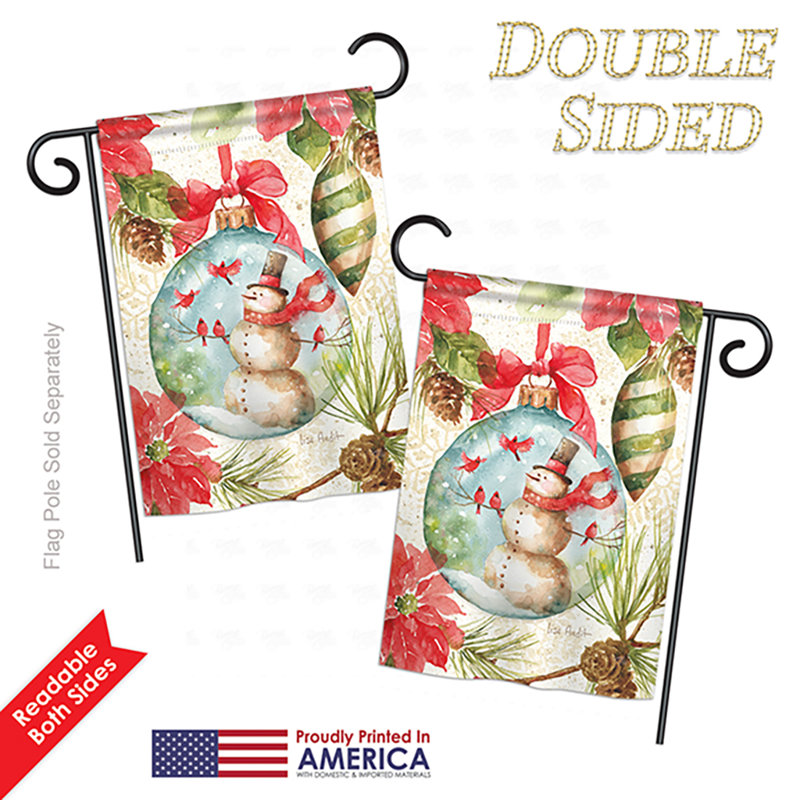 Drapeau de jardin Hovhan Woodland Holiday, Rouge pâle, Polyester