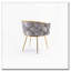 Chaise d'appoint en velours - Pieds en métal plaqués or - Conception moderne simple