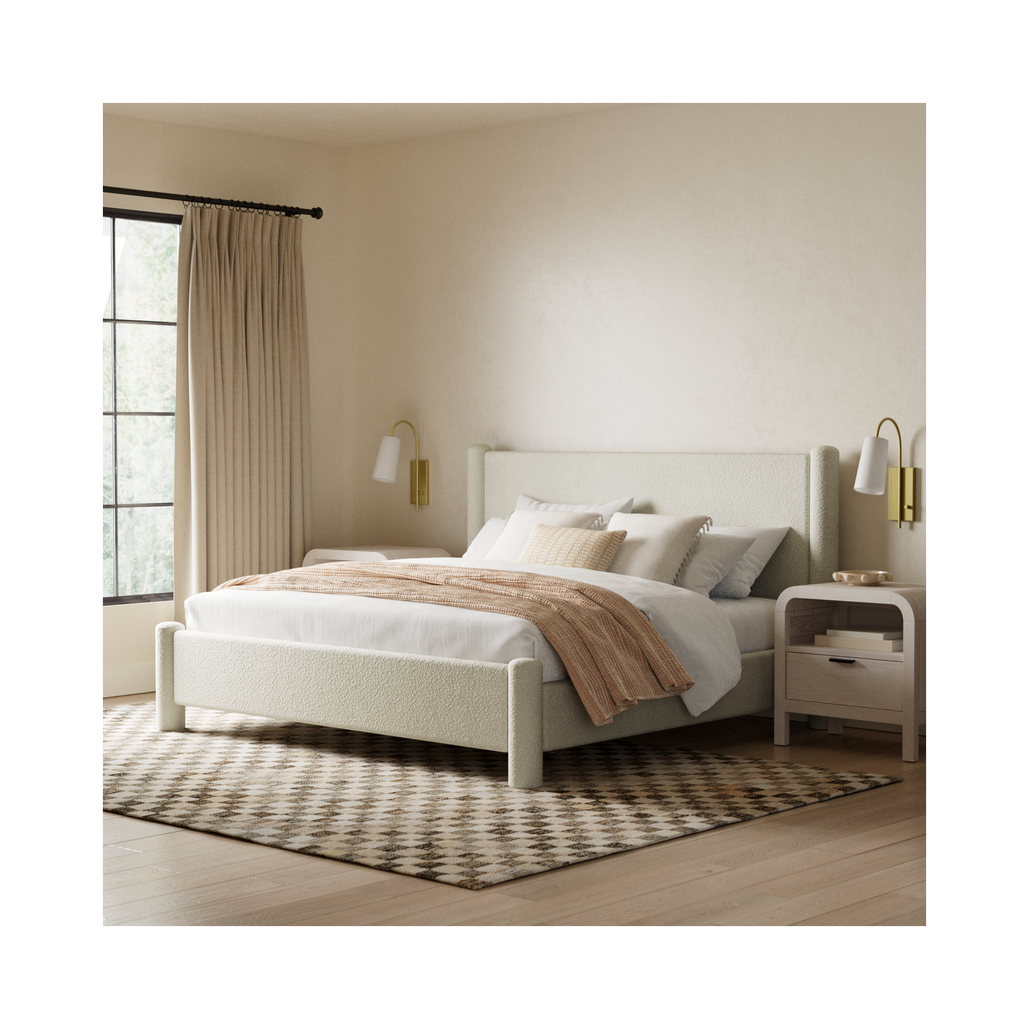 Asel Upholstered Bed, King