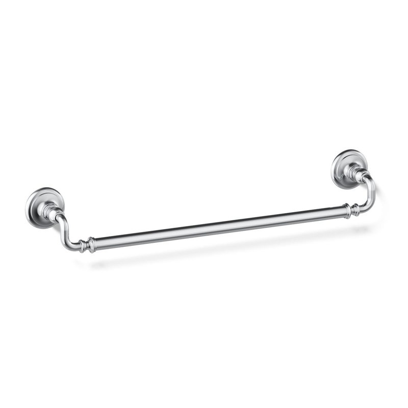Artifacts® Wall Mounted Towel Bar, Polished Chrome, 3" H x 27" W x 3.5" D