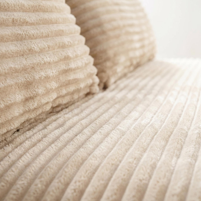 Canapé à compression, causeuse moderne en velours côtelé compact pour la maison