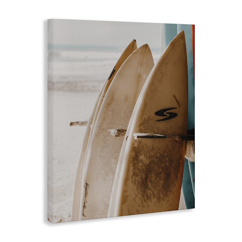 Art mural en toile avec planches de surf alignées par LSR Design Studio bp-511_CN, H 20 po x l 16 po