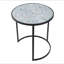 Ensemble de 2 tables de bout rondes, tables d'appoint empilables avec structure en métal robuste pour les petits espaces, le salon et le bureau
